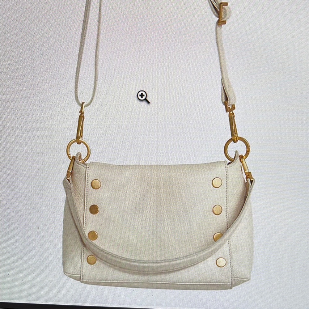 Hammitt Bryant Gray and White Crossbody Bag with Gold Accents - Picture 9 of 10